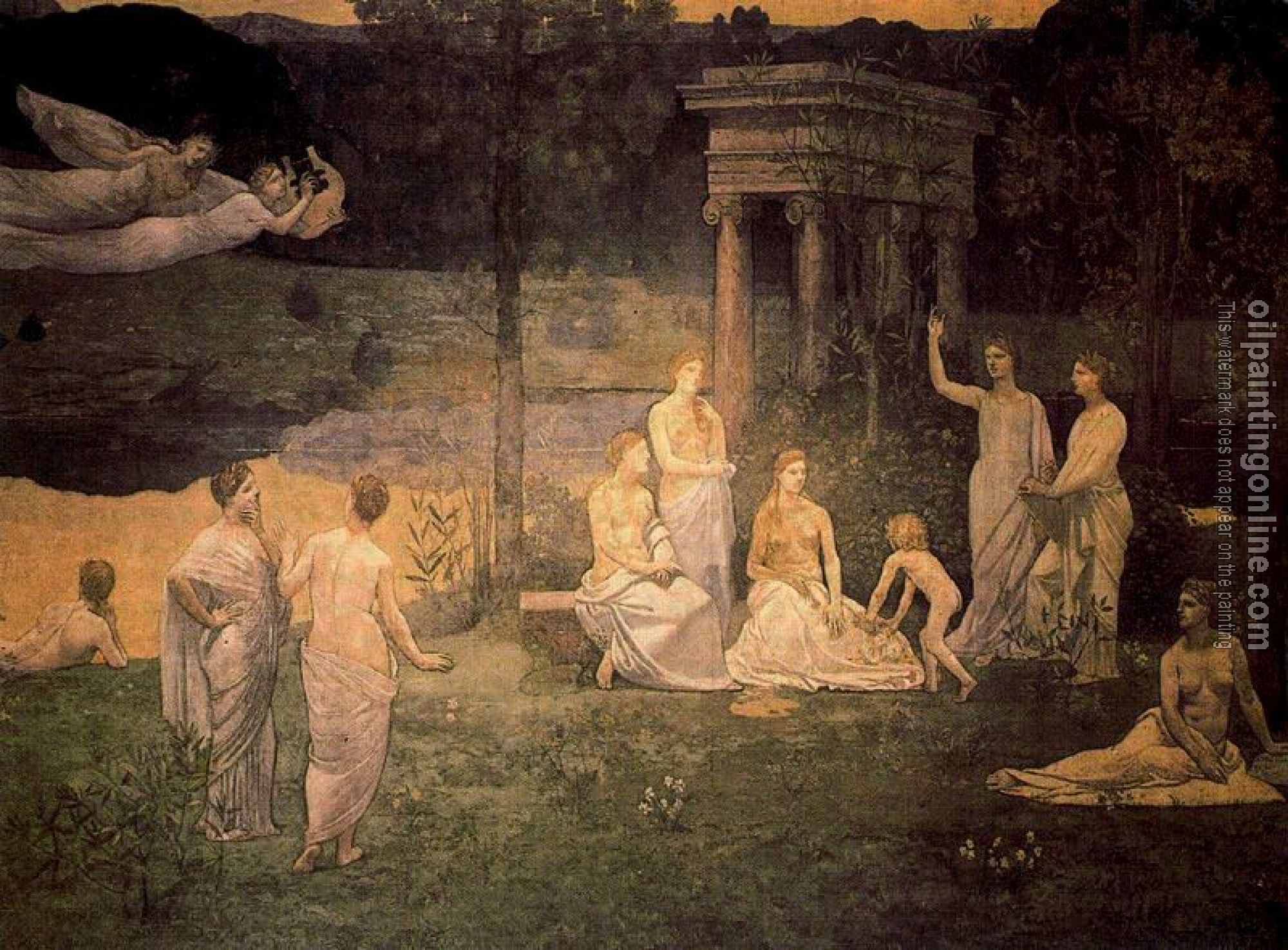 Pierre-Cecile Puvis de Chavannes - The Sacred Wood Cherished by the Arts and the Muses
